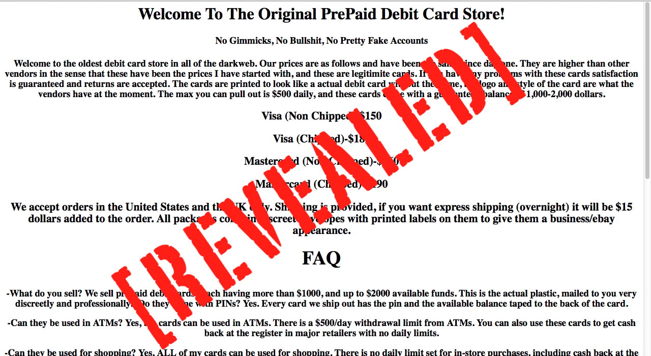 original prepaid debit cards vendor